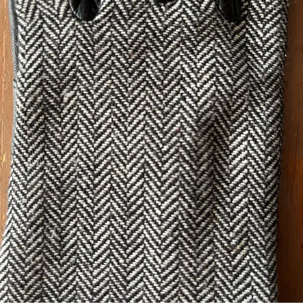 Leather Herringbone Insulated Gloves